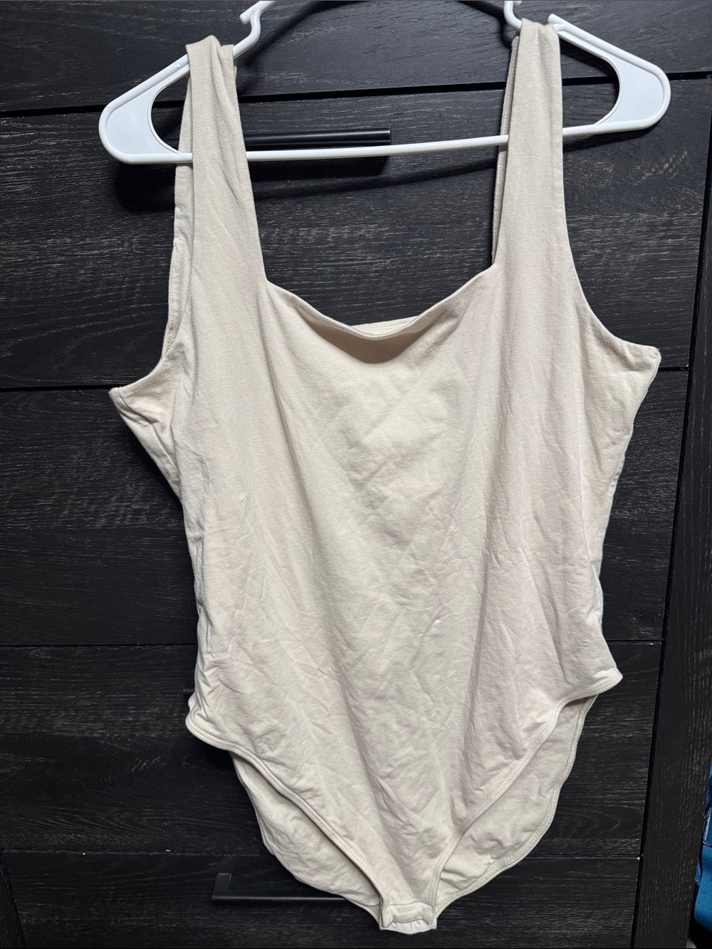 Old Navy Cream Scoop-Neck Bodysuit - Tank Style